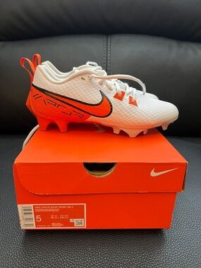 Nike VAPOR EDGE SPEED White and Orange Youth Football 🏈 Cleats